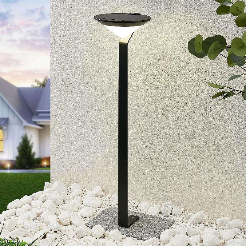 LINDBY CLAMOR BORNE LUMINEUSE LED SOLAIRE AVEC DÉTECTEUR PIR