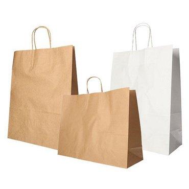 LOT DE 2 - SAC EN PAPIER, 350 X 260 X 120 MM, BRUN