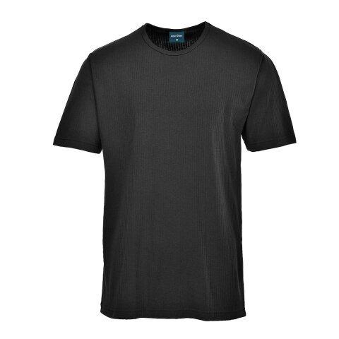 LOT DE 3 - PORTWEST B120 T-SHIRT THERMIQUE MANCHES COURTES NOIR - TAILLE XXXL