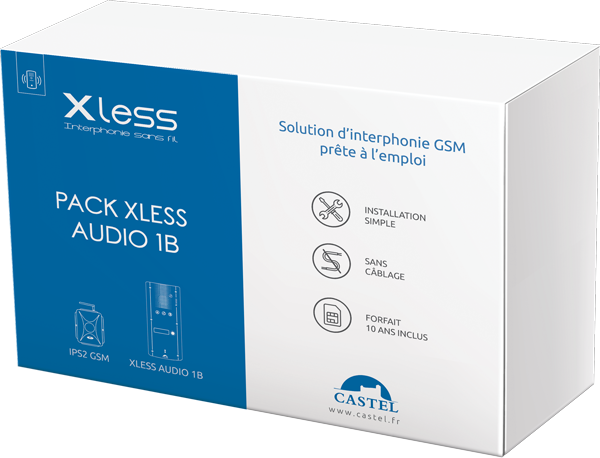 Pack d'interphonie GSM prêt à l'emploi - XLESS AUDIO 1B avec interface IPS2 GSM et carte SIM prépayée 10 ans_0