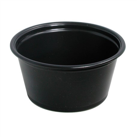 PETIT POT MICRO-ONDABLE 60 ML D.4.5/6.2X3.2 CM PP NOIR (VENDU PAR 2500)