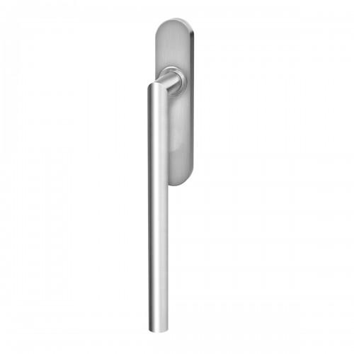 POIGNÉE DE MANŒUVRE SIMPLE PORTE COULISSANTE RHODOS ROSACE OVALE -SATINÉ -BEC-DE-CANE KARCHER DESIGN