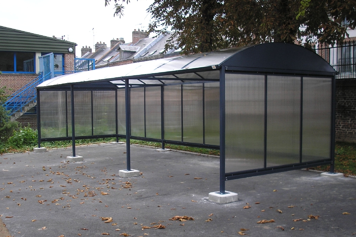Préaux sur mesure - Toit arrondi plat avec pente arrière - Série ATE_0