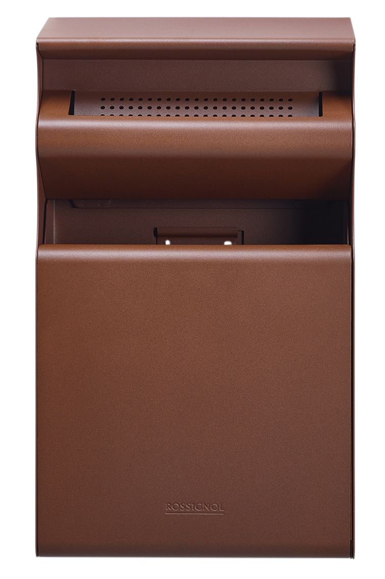 KOPA - Réf. 57669 - Cendrier corbeille mural 2L/15L - Rossignol - Effet corten - Fabrication française_0