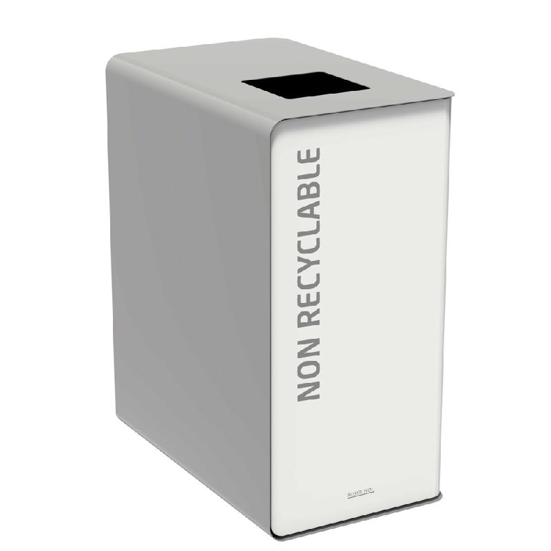ROSSIGNOL Borne de tri selectif 90 L sans serrure - support sac - cubatri - tri autres dechets - blanc / gris clair_0