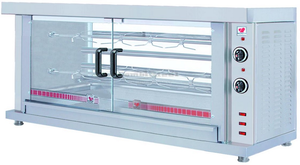Rôtissoire électrique 2 broches - Capacité 10 poulets - Référence 7472,0030 - Marque Combisteel_0