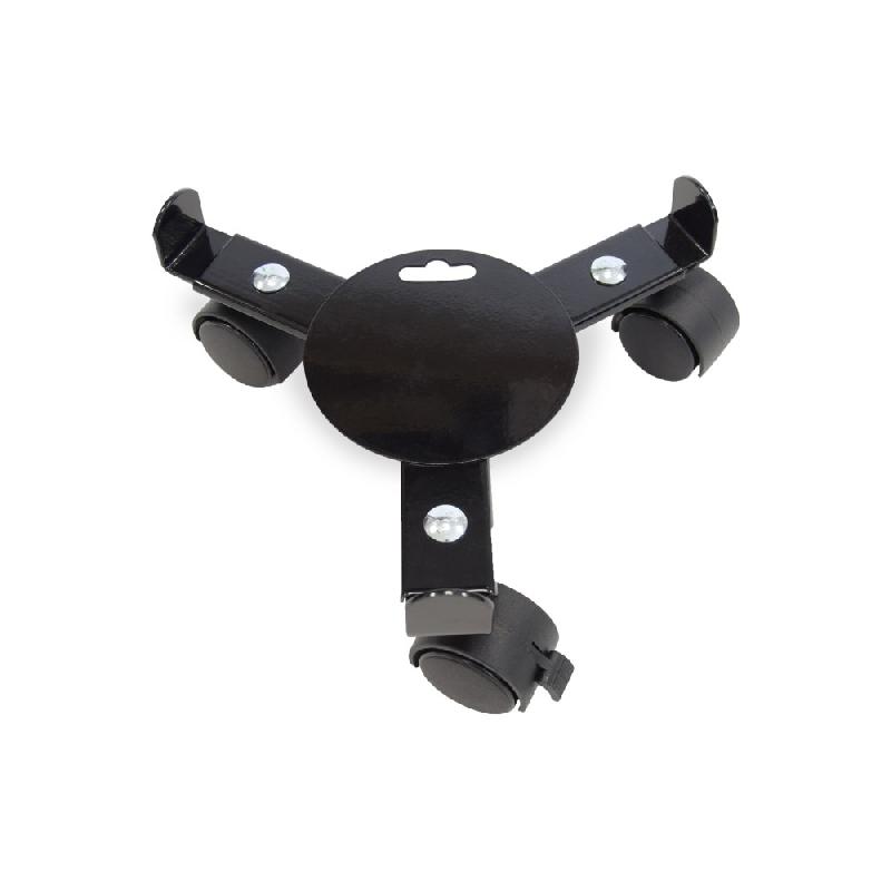 Roule-plante extensible basics noir 27-37 cm - acier époxy - socle rouleur_0