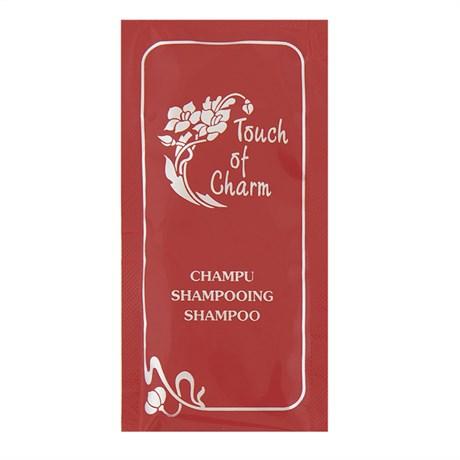 SACHET SHAMPOING TOUCH OF CHARM 10 ML 10X5 CM BORDEAUX (VENDU PAR 1000)