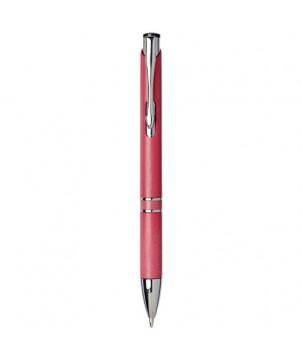 STYLO BILLE RÉTRACTABLE ABS EN PAILLE DE BLÉ MONETA MAGENTA