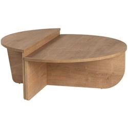 Table basse en aggloméré Podium chêne miel Hanah Home - 8684283355778_0