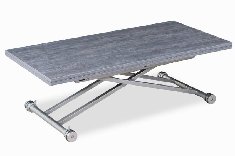 Table Basse Updown Relevable Extensible Chene Gris Vintage Avec