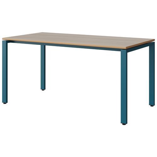 TABLE MALIBU 160X80 T6 SOUDÉ STRA ALAISÉ ACACIA/BLEU 5025 - MANUTAN EXPERT