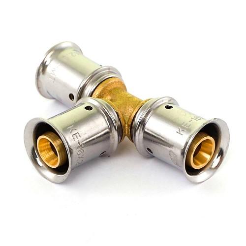 TÉ ÉGAL 25 MM À SERTIR POUR TUBE MULTICOUCHE - G2F25040 MULTITUBO