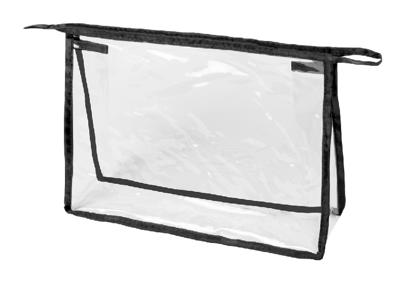 Trousse à maquillage zippée - plastique transparent - 45 gr_0