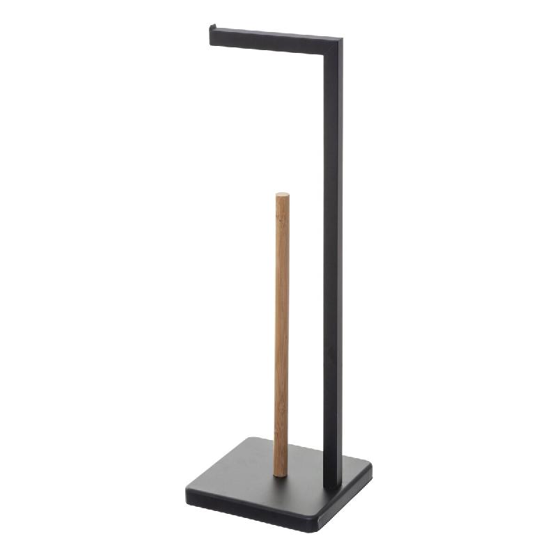 WellHome - Porte-rouleaux de réserve 'Natureo' noir Ø20x64,5cm - noir WH13993_0