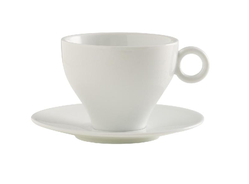 SOUS-TASSE À THÉ ROND BLANC PORCELAINE Ø 13 CM SLIM O PRO.MUNDI