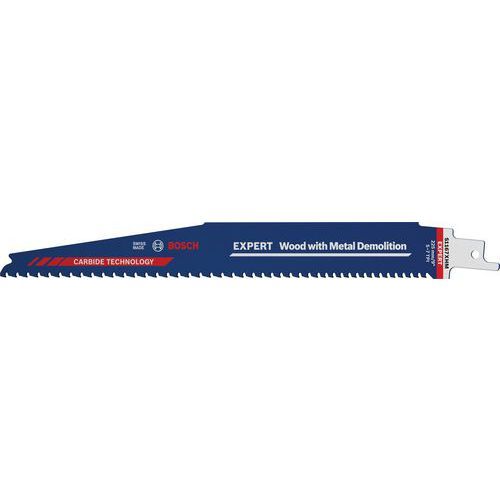BOSCH 10 LAME SCIE SABRE CARBURE DÉMOLITION BOIS ET MÉTAL - BOSCH