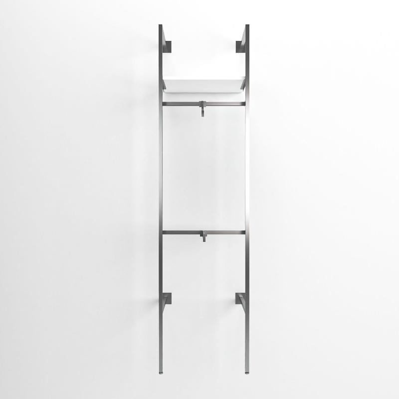 Élément de départ Queen Vogue chrome 1 tablette blanc + 2 bras L60xH240cm_0