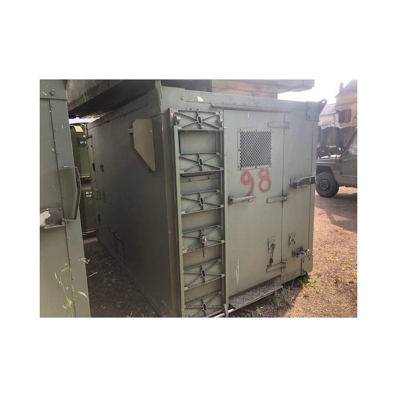 Shelter militaire - panneaux aluminium isolés - dimensions extérieures 2,95 x 1,81 x 1,90 m