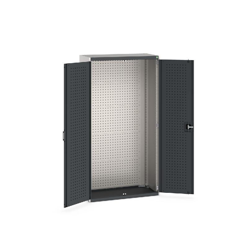 Armoire d'atelier Cubio avec portes perforées et fond perfo - SMF-10520-1.3 - 1050x525x2000 mm_0