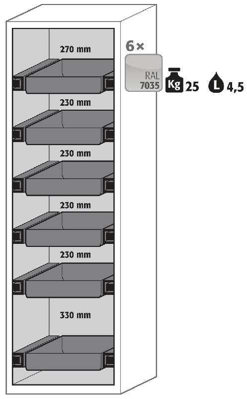 ARMOIRE SÉCURITÉ S-CLASSIC-90 S90.196.060.WDASR JAUNE - MANUTAN COLLECTIVITÉS