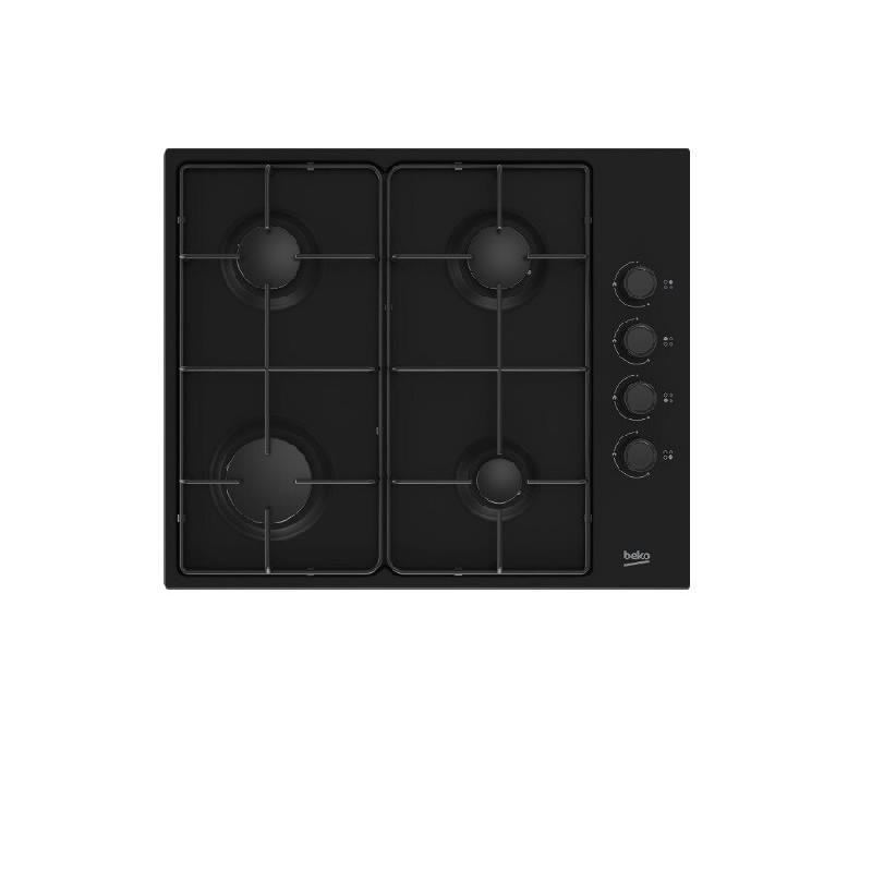 BEKO Table De Cuisson Gaz 61cm 4 Feux 7900w Noir HIGG64123SB - noir 8690842399473_0