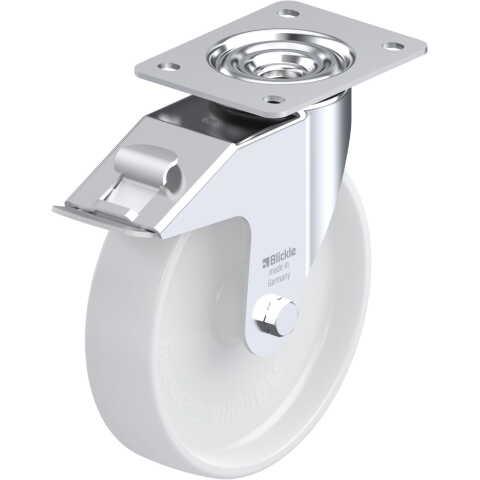 BLICKLE - ROULETTE PIVOTANTE À FREIN Ø 200MM BANDAGE POLYAMIDE PA 6.6 300KG - LE-PO 200G-FI