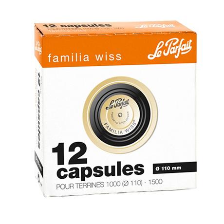 BOÎTE DE 12 CAPSULES / COUVERCLES 110MM POUR TERRINE OU BOCAL HERMÉTIQUE - LE PARFAIT - FAMILIA WISS