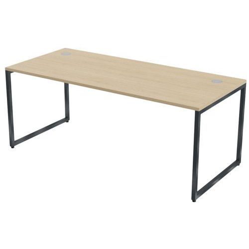 BUREAU KAD PIEDS CADRES 180 X 80 CM CHÊNE ANTHRACITE - MBA