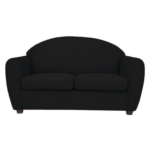CANAPÉ 2 PLACES WEST ENDUIT PVC NON FEU NOIR - MMP