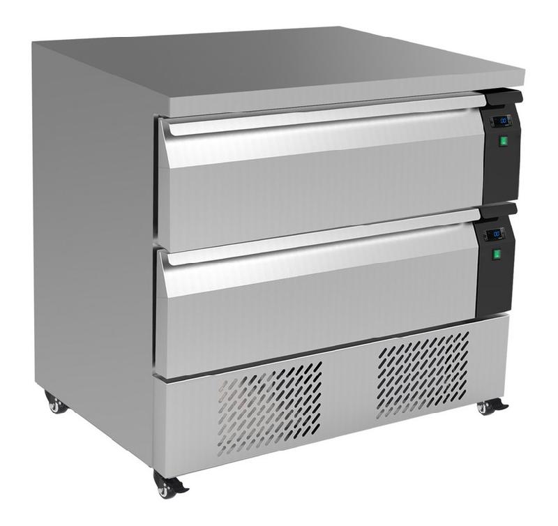 Cellule de refroidissement avec 2 tiroirs GN 1/1 - 905x700x840 mm - Référence 7450.0240_0