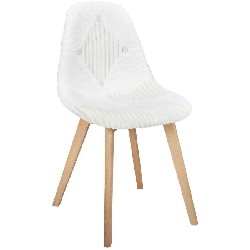 Chaise scandinave patchwork blanc The Home Deco Factory - blanc 3664944521587_0