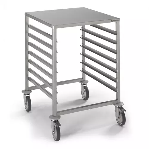 Chariot à glissières avec plateau supérieur - 7 x GN 2/1 - CG-721-5860721 - inox AISI 304_0