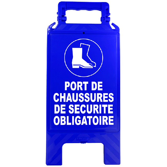 Chevalets bleu de signalisation d'obligations avec crochets pour chaines - CHVLPPBL-NV01/OCHS_0