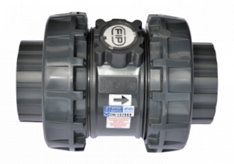 Clapet à boule PN 16 - double union FF à coller - joint EPDM - Référence 31SXEIV016E - Pression 16 bar - Diamètre 16 mm_0