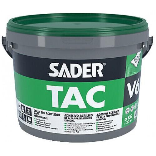 COLLE SOL ACRYLIQUE HAUTES PERFORMANCES SADER TAC V6 SANS SOLVANT - 6 KG SADER