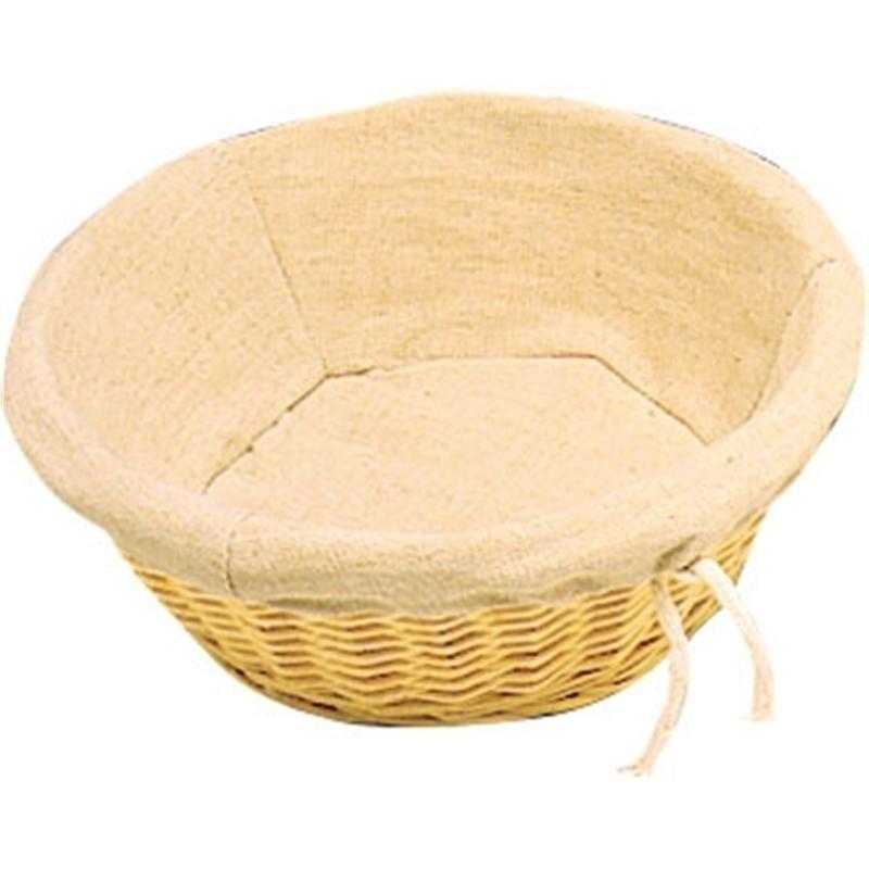 Corbeille osier ronde Ø29cm avec toile de jute - Basket - AZ boutique