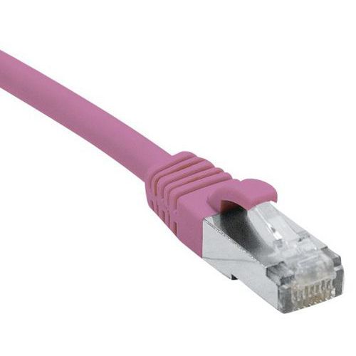 CORDON RJ45 CATÉGORIE 6A S/FTP LSOH SNAGLESS ROSE - 3 M - DEXLAN