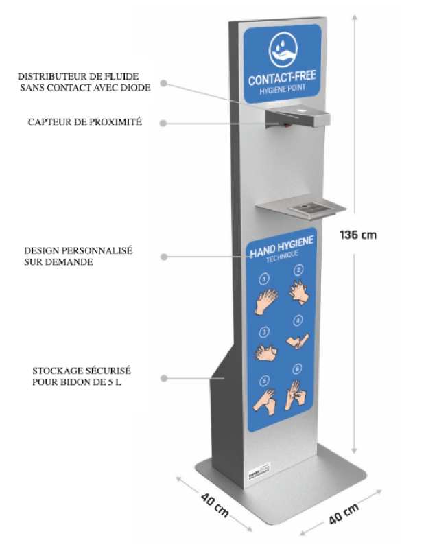 distributeur de gel hydroalcoolique électrique