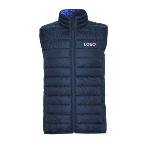 DOUDOUNE SANS MANCHES PUBLICITAIRE BLEU MARINE - MARQUAGE BRODERIE