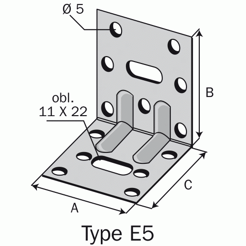 ÉQUERRE DE CHARPENTE RENFORCÉE - 50 PIÈCES - ABR105 SIMPSON STRONG-TIE