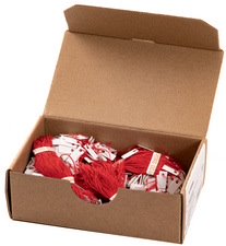 ETIQUETTE À SUSPENDRE, 15 X 24 MM, AVEC FIL ROUGE