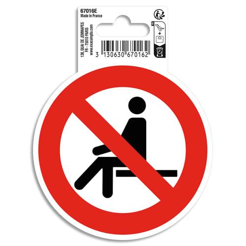 Panneau interdiction de s'asseoir