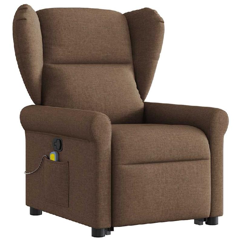 Fauteuil de massage inclinable Marron Tissu Modèle Xermelia - 8721102963704_0