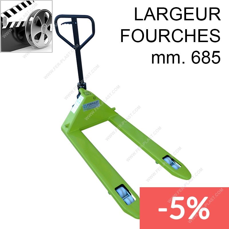 FPGS 22 - Transpalette manuel pour fruits et légumes - Ferplast - 2200 kg - Fourches 1000x685 mm_0