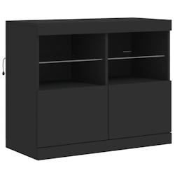 Helloshop26 - Buffet bahut commode armoire meuble de rangement organisateur cuisine salle de séjour salon avec lumières LED 81 x 37 02_0030048 - 300_0