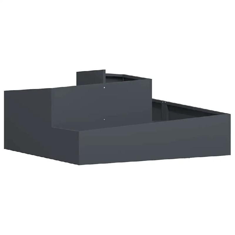 Helloshop26 - Cache-pot de jardin moderne 100 x 100 x 50 cm design élégant extérieur en acier anthracite 02_0052227 - métal 3000237308808_0