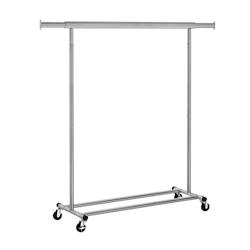 Helloshop26 - Portant à vêtements avec roulettes capacité 90 kg gris 12_0003723 - 3000222094563_0