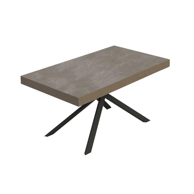 Itamoby Table Extensible Niket Gris Tourterelle 160/244X80 Cm Avec Pieds Anthracite - beige 8050598058251_0