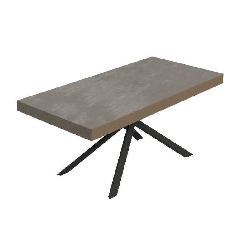 Itamoby Table Extensible Niket Gris Tourterelle 200/460X90 Cm Avec Pieds Anthracite - beige 8050598058510_0